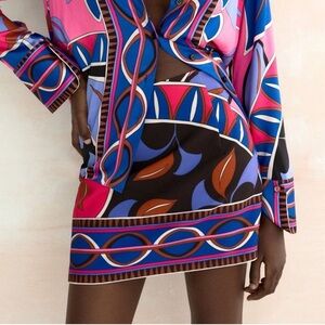 Zara Printed Pucci Style Mini Skirt size M